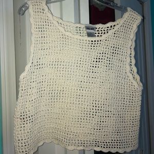 A knitted swimsuit cover up.